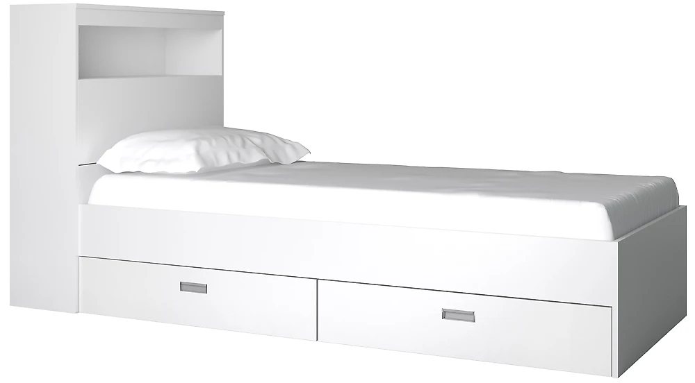 Кровать с ящиками для белья Виктория-2-90 Дизайн-2