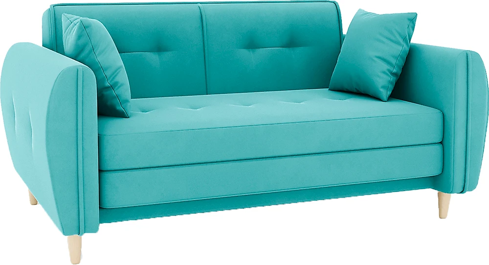 Синий прямой диван Анита Плюш Дизайн-2