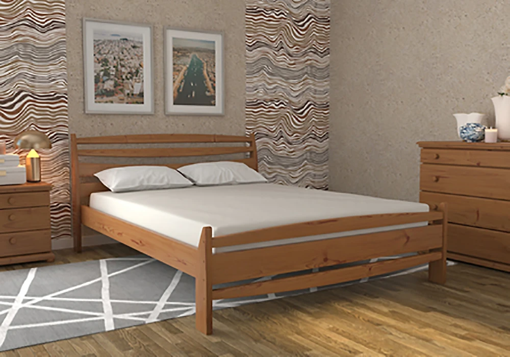Современная двуспальная кровать Августина-1