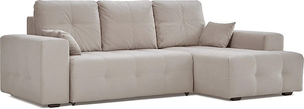 Угловой диван с подушками Питсбург Плюш Крем