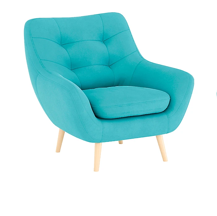  голубое кресло  Вито Плюш Дизайн 8