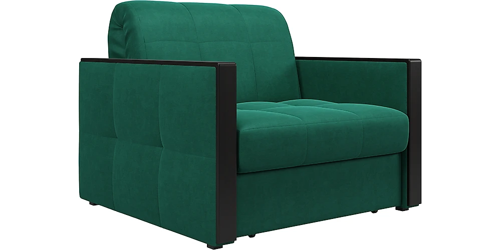 Зелёное кресло Лион Плюш Изумруд