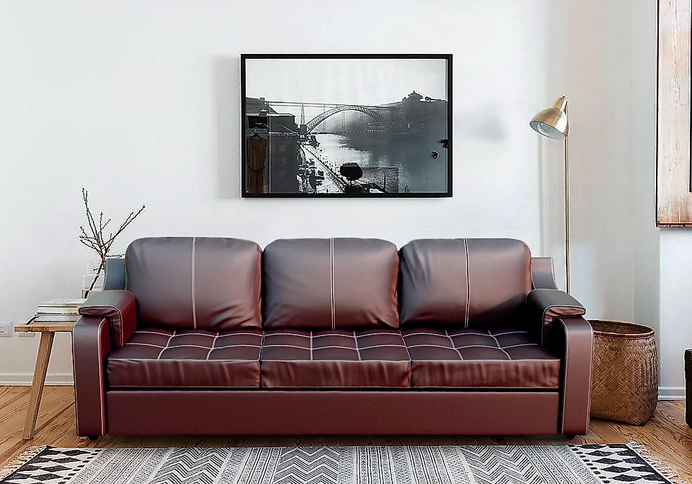 диван из натуральной кожи Берета Дизайн 5 кожаный