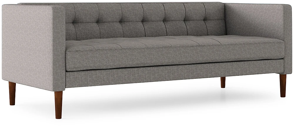 Прямой диван серого цвета Рио 2 Дизайн 1