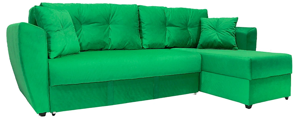 Угловой диван из комбинированного материала Амстердам Грин
