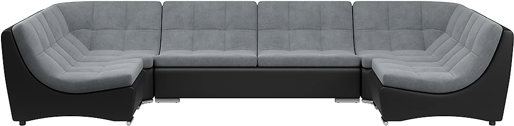 Угловой диван п-образный Монреаль-3 Плюш Графит