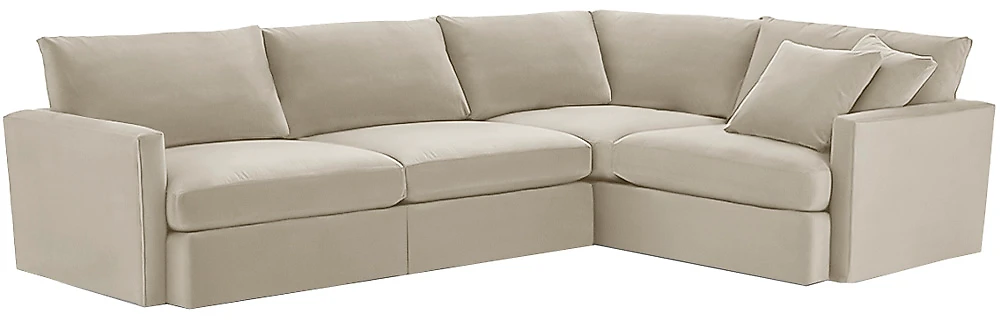 Модульный диван с оттоманкой  Марсия Милк