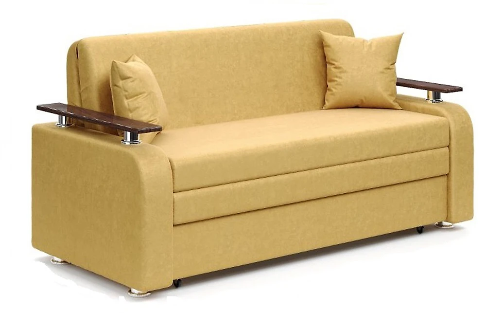 Выкатной диван с ящиком для белья Леонард-2 Мастард
