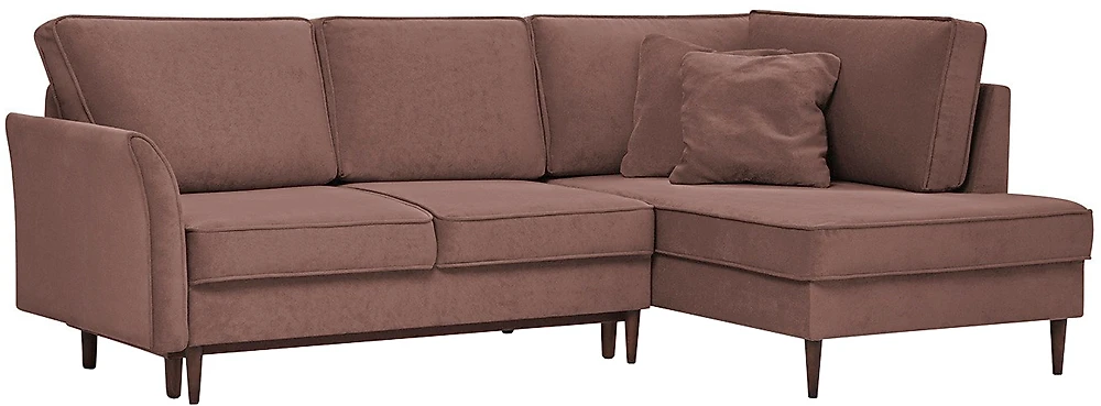 Угловой диван с подушками Джулия Софт Какао
