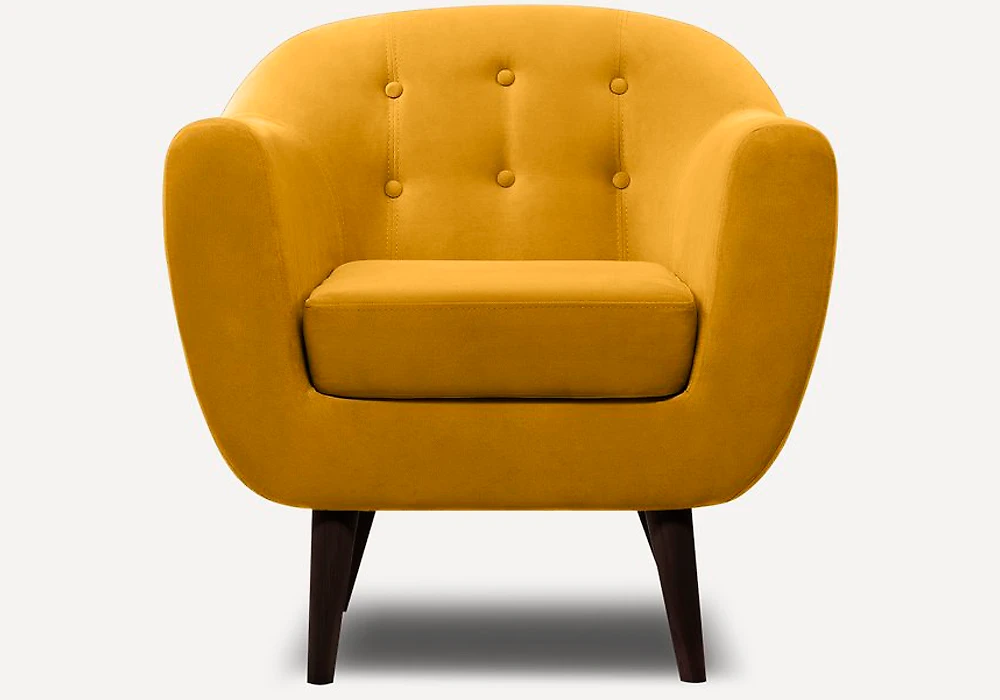 Кресла на деревянных ножках Роттердам Velvet Yellow арт. KZ000006790