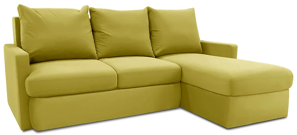 Зелёный угловой диван Стелф ЭКО (306л)