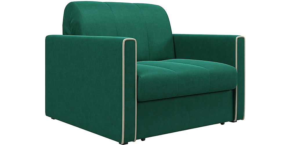 Зелёное кресло Римини Плюш Изумруд