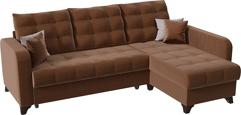 Угловой диван с левым углом Беллано (Белла) Какао