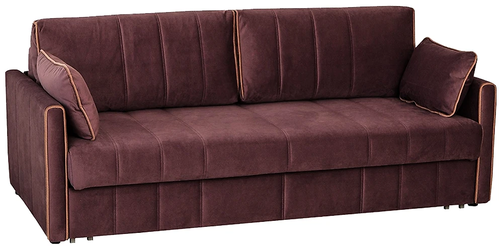диван на металлическом каркасе Риммини Вельвет Розовый прямой