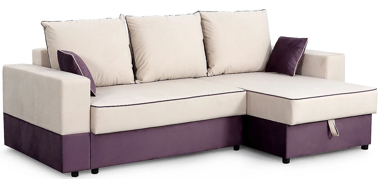 Угловой диван для ежедневного сна Бостон Плюш Крем