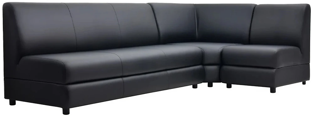Угловой диван с канапе Берн Блэк