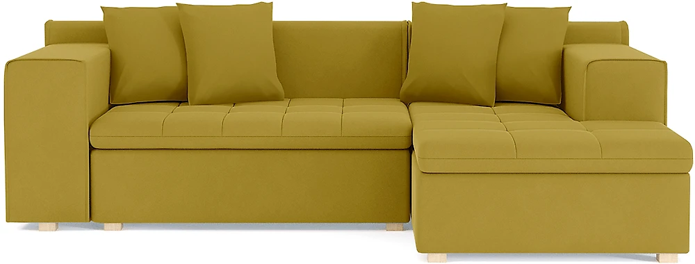 Жёлтый угловой диван  Чикаго Дизайн 1