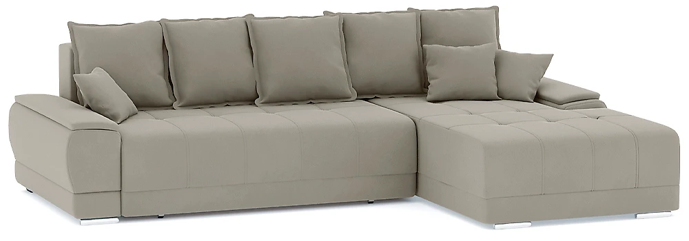 Угловой диван с левым углом Nordviks (Модерн) Плюш Плюш Лайт