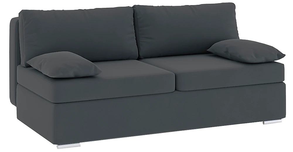 Прямой диван серого цвета Лавия Плюш Грей
