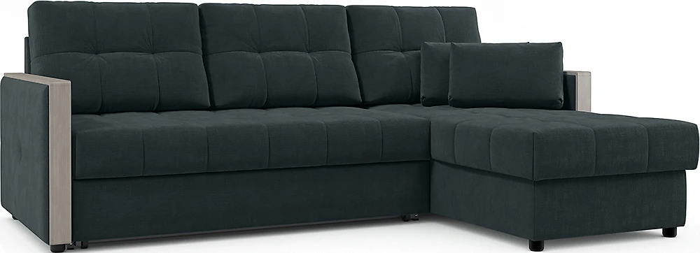 Угловой диван с подушками Мадрид Плюш Кобальт