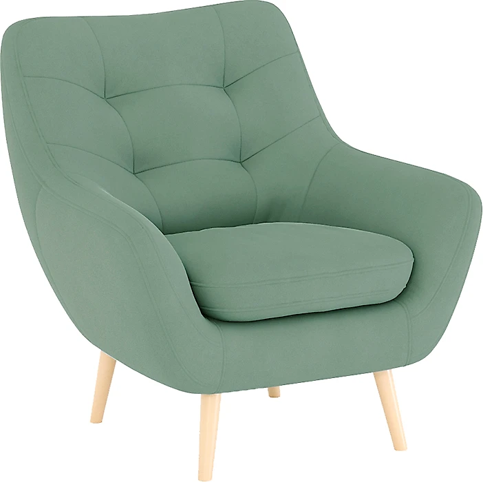 Зелёное кресло Вито Плюш Дизайн 19