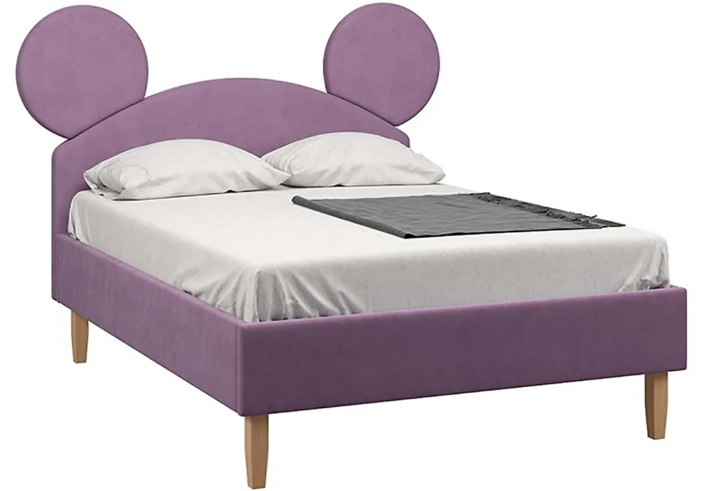 Односпальная кровать без ящиков Микки Лилак