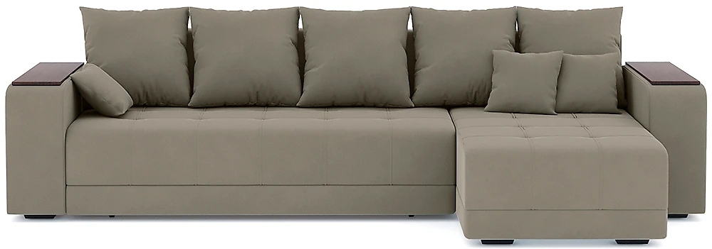 Угловой диван с полкой Дубай Плюш Дизайн-8