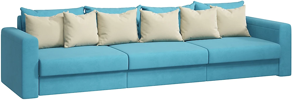 Прямой диван с пружинным блоком Модена-2 Блю