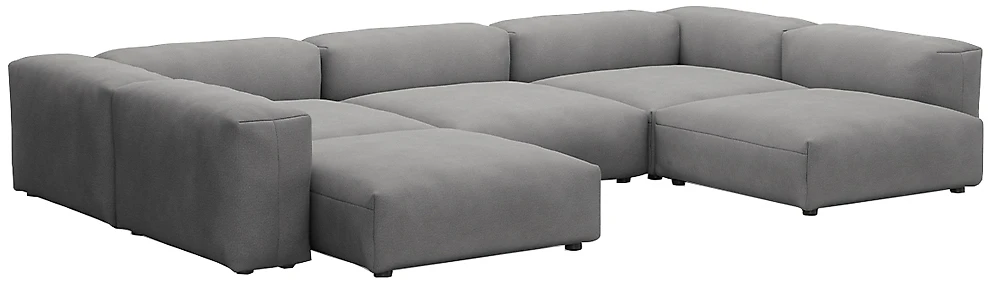 Серый модульный диван Фиджи-П Грей