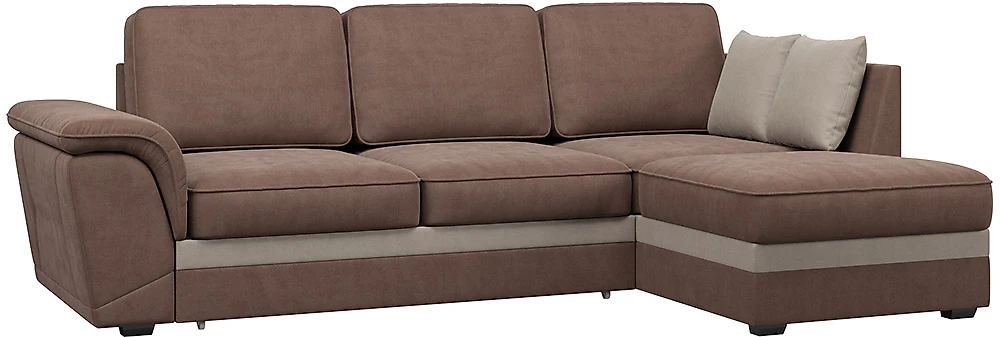 Угловой диван с ящиком для белья Милан Какао