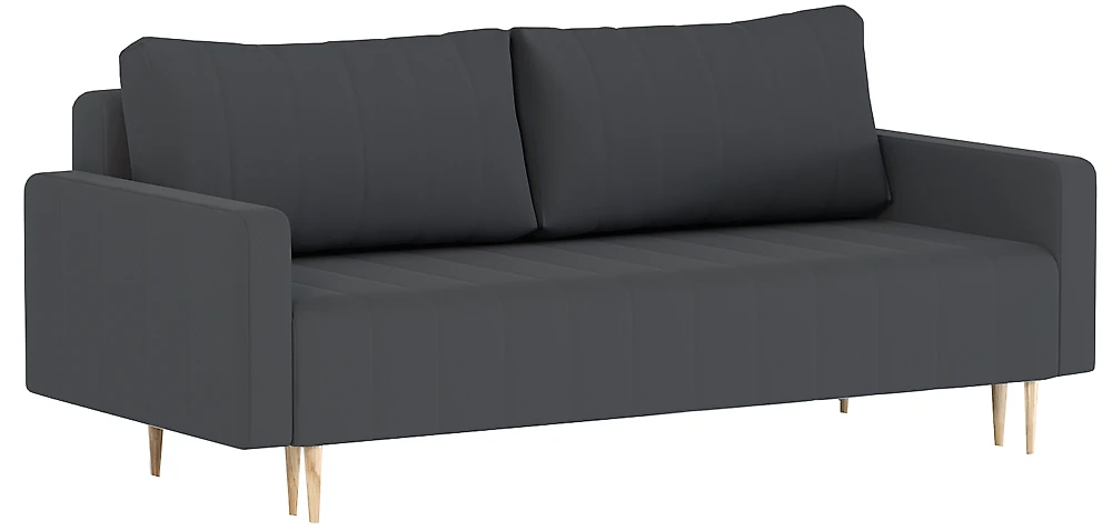 Прямой диван серого цвета Мартиника Плюш Грей