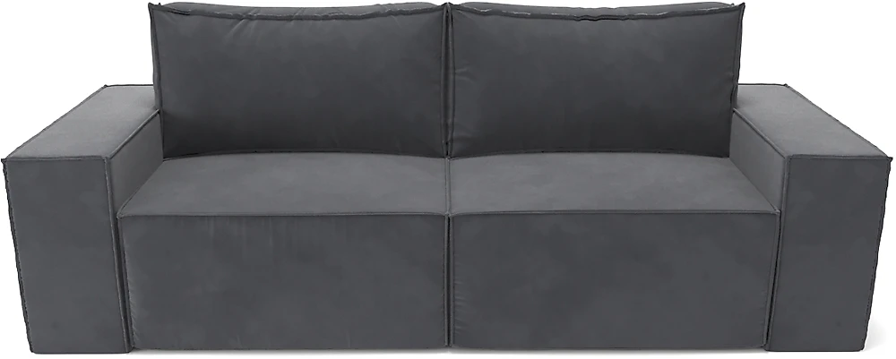 Прямой диван серого цвета Лофт Дизайн 1