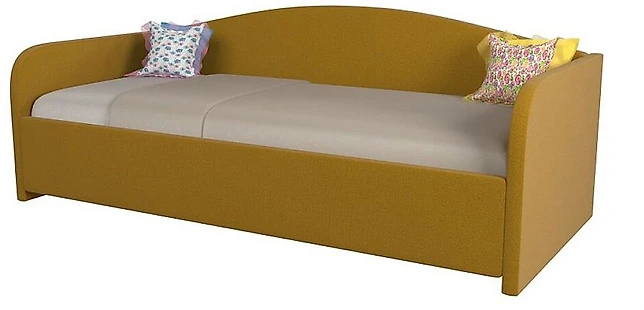 Кровать с мягкой спинкой Uno Плюш Мастард (Сонум)