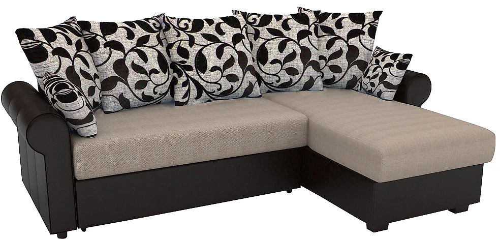 Угловой диван в классическом стиле Рейн-эконом Сан Флауэрс