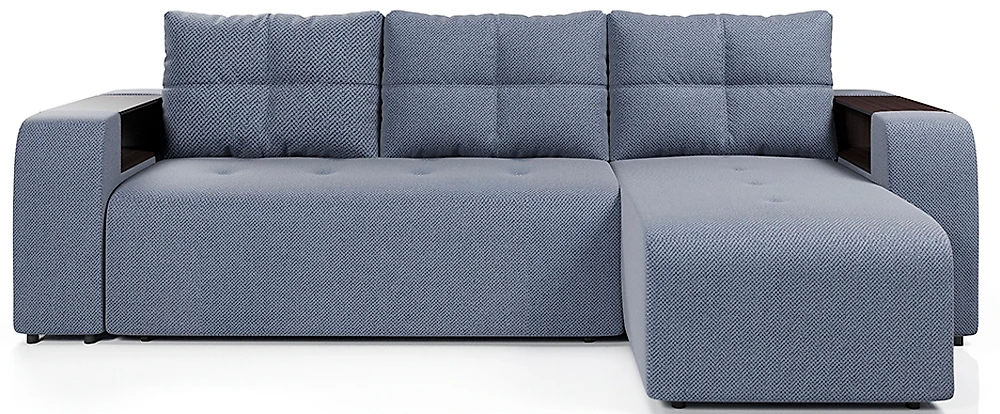 Угловой диван с левым углом Дуглас Плюш Блу