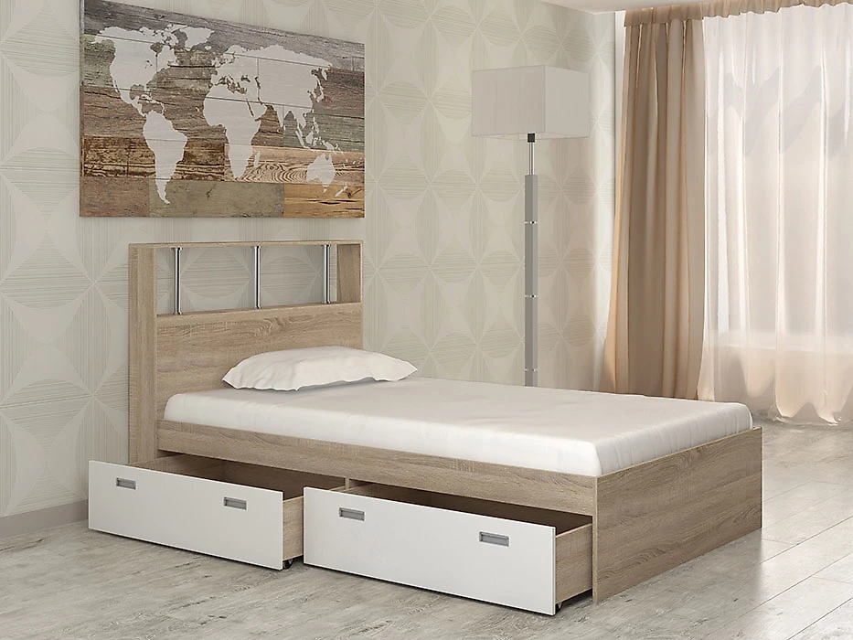 Кровать в современном стиле Бриз-6 (120) Дизайн-3