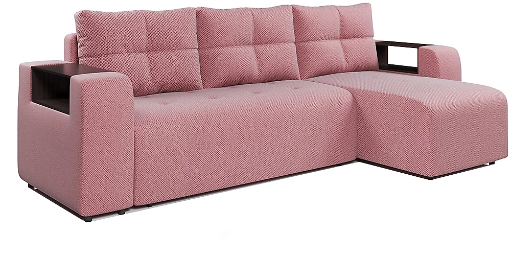 Угловой диван с левым углом Дуглас Пинк