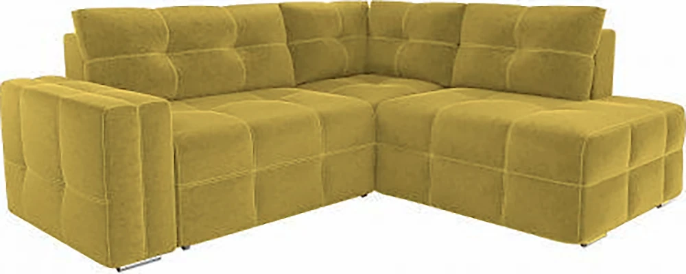 Угловой диван с правым углом Леос Плюш Мастард