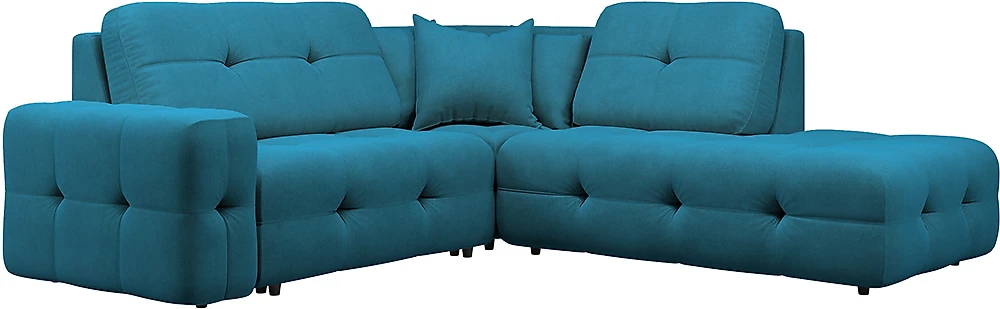 Угловой диван с пуфом Спилберг-1 Аква