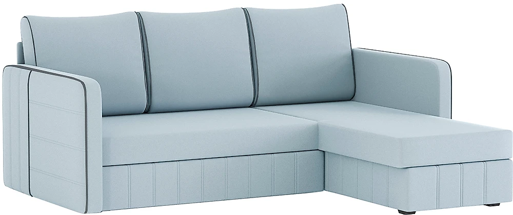 Угловой диван для гостиной Слим Плюш Лайт Грей