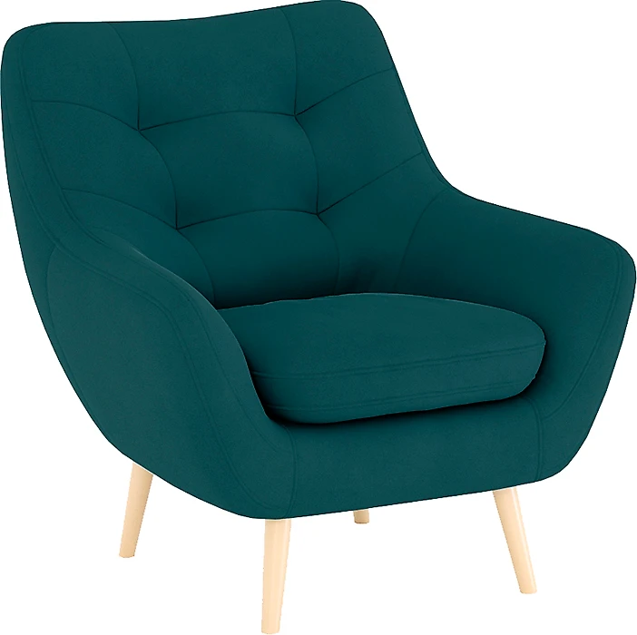 Зелёное кресло Вито Плюш Дизайн 13