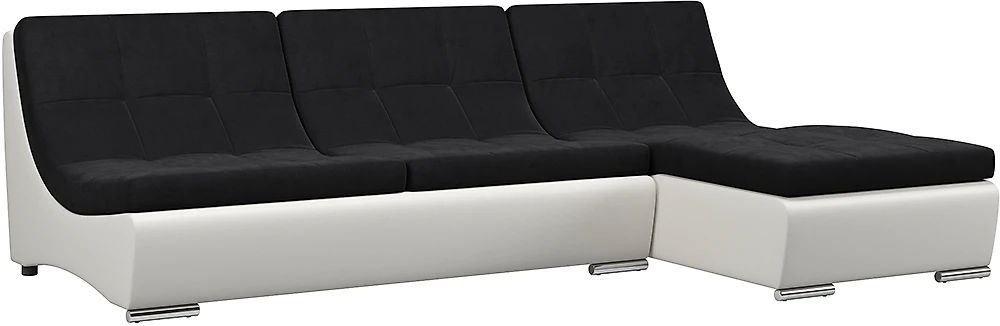 Угловой диван с канапе Монреаль-1 Нуар