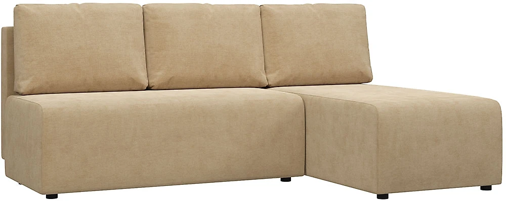 Угловой диван с левым углом Сеул Плюш Сахара