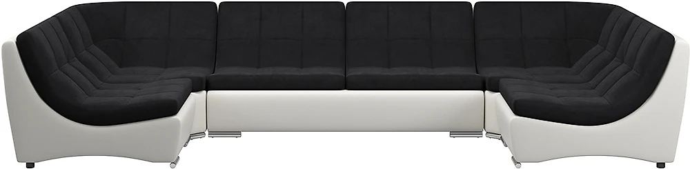 Модульный диван из велюра  Монреаль-3 Нуар
