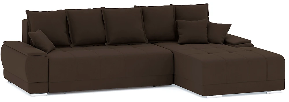 диван в гостиную Nordviks (Модерн) Плюш Плюш Браун