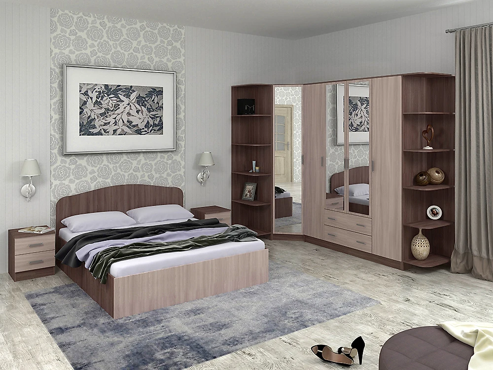 Модульная спальня  Тавла-7 Л Дизайн-2