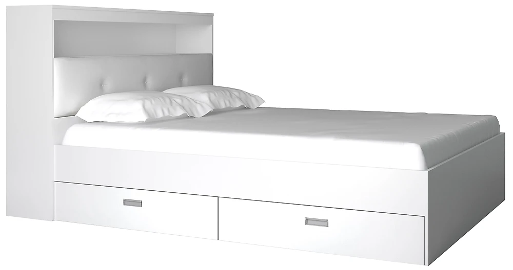 Кровать с мягкой спинкой Виктория-3-160 Дизайн-2