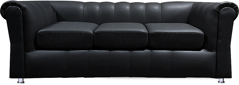 Прямой диван 200 см Брайтон-3 (Честер-3) Блэк