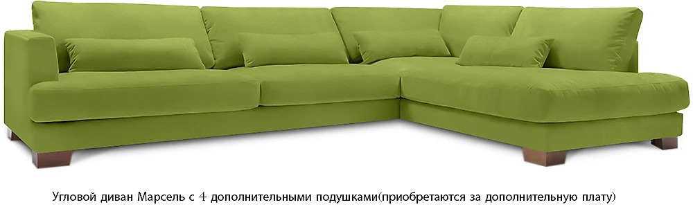 Угловой диван с левым углом Марсель Грин