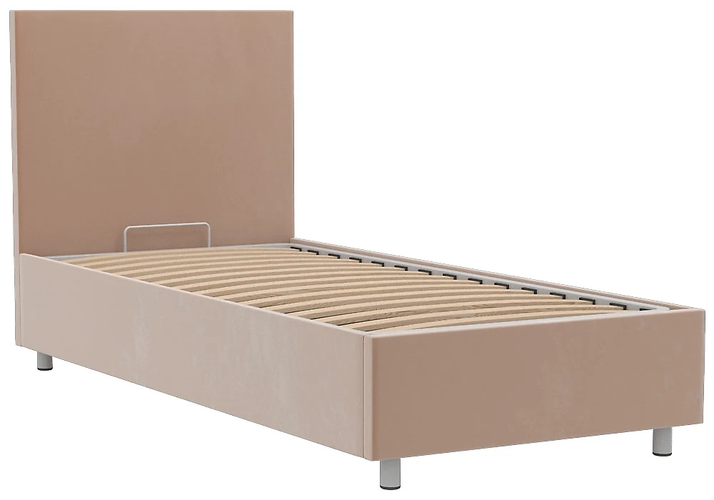 Кровать с подъемным механизмом 140х200 см Белла 90х200 с бельевым ящиком Плюш Бейдж